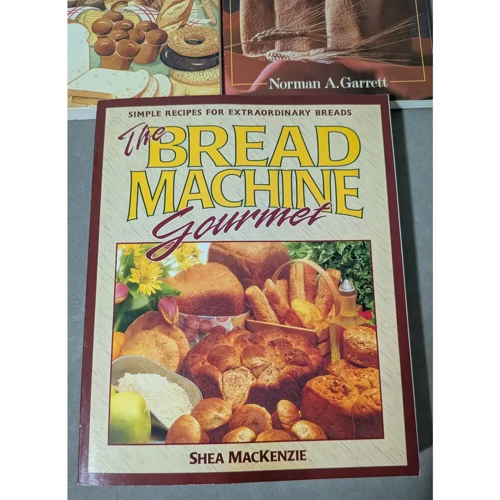 Lot of 3 Vintage Bread Machine Cookbooks Magic Gourmet Recipes 90s Retro Baking